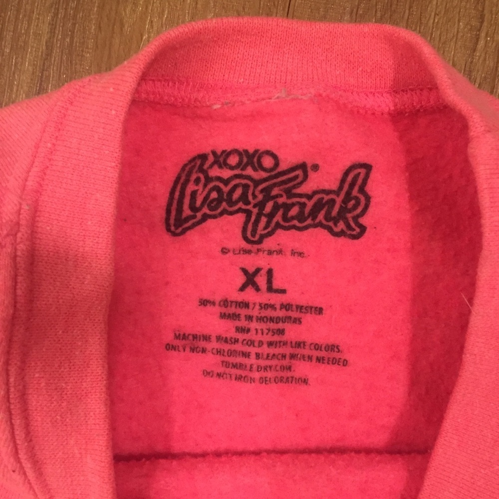 Lisa Frank cheetah hot pink sweater sweatshirt XL - Picture 4 of 9